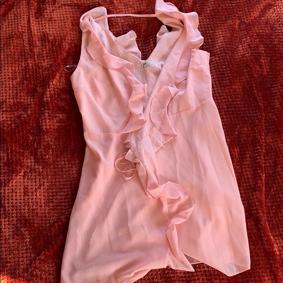 Peach Charlotte Russe Wrap Dress - Picture 2 of 5